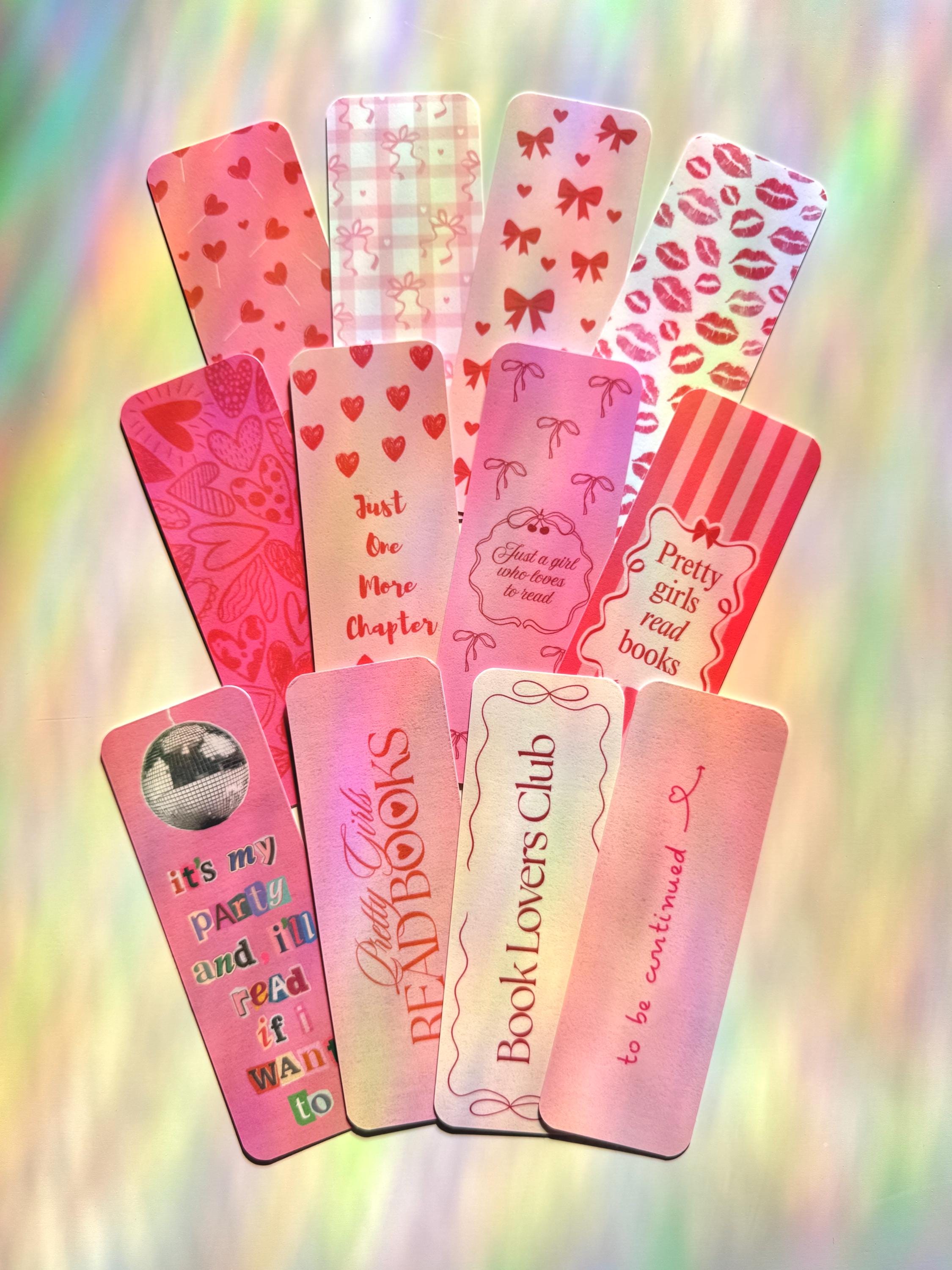 Pink Valentine’s Day Bookmarks