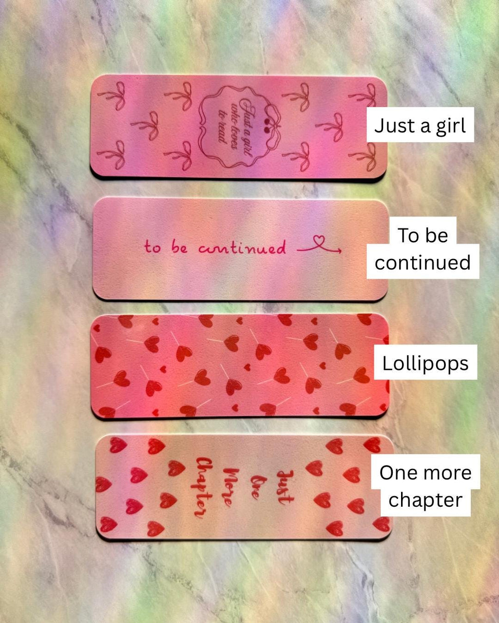 Pink Valentine’s Day Bookmarks