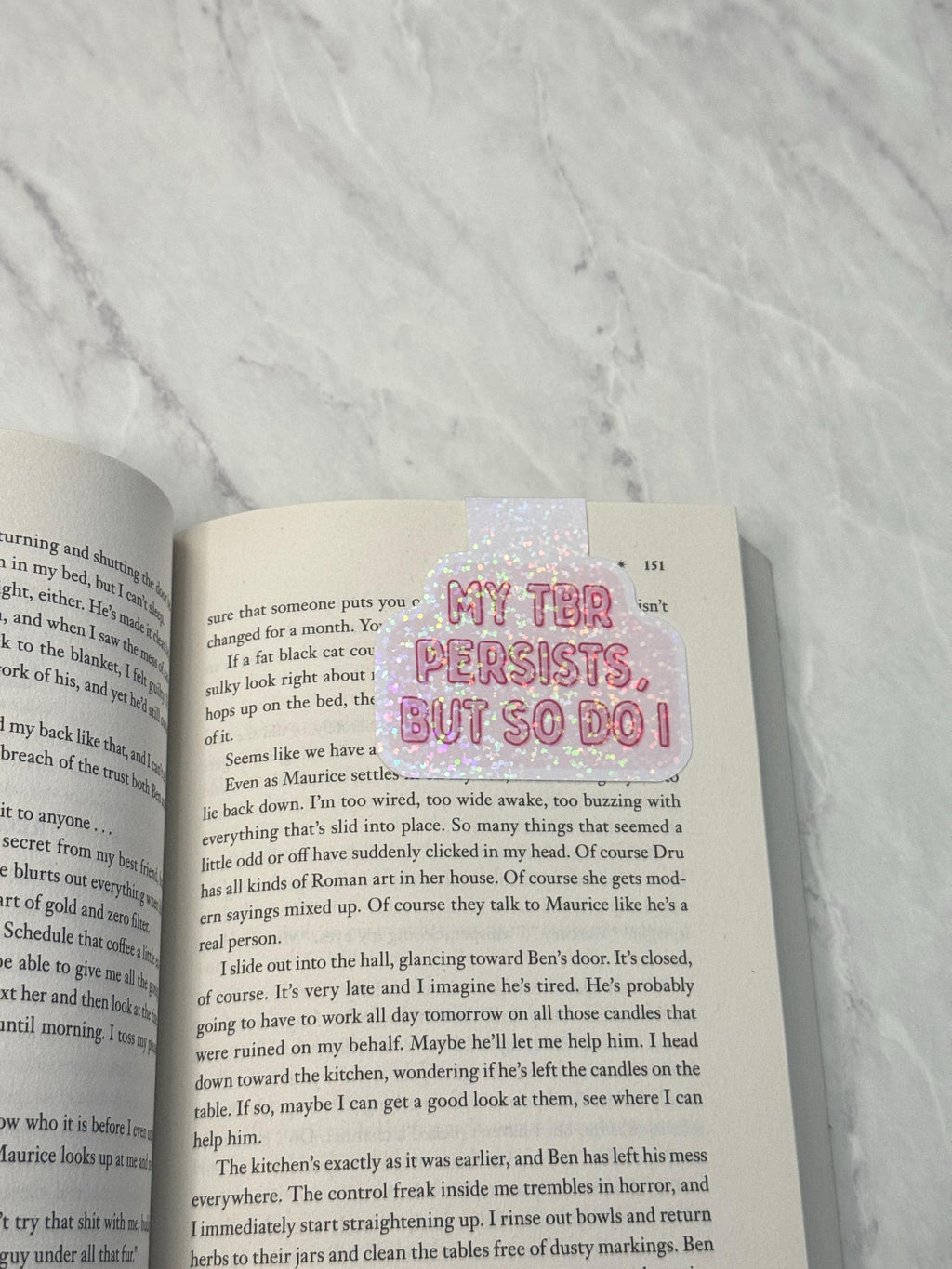My TBR Persists Holographic Magnetic Bookmark, Bookish Gift