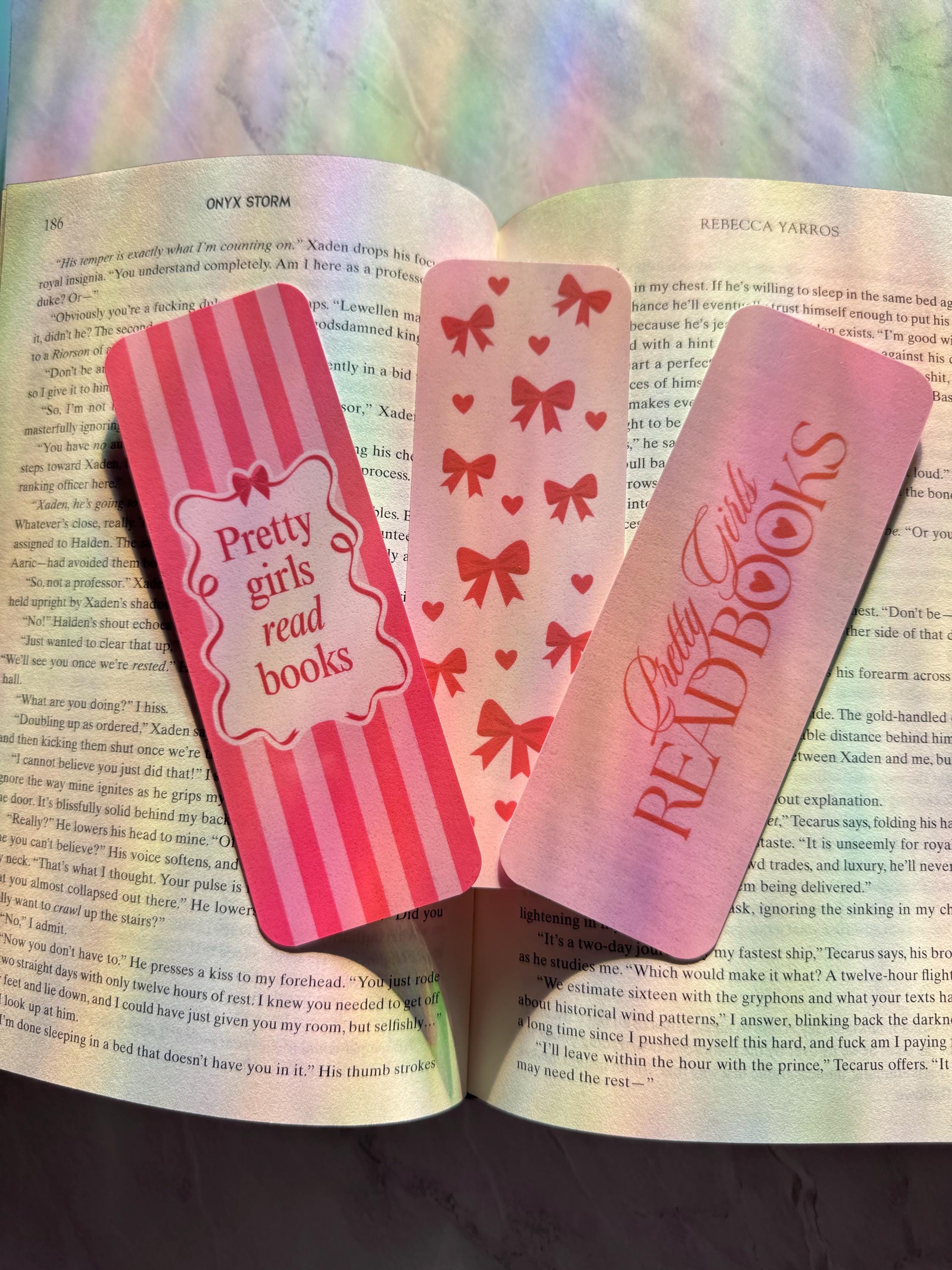 Pink Valentine’s Day Bookmarks