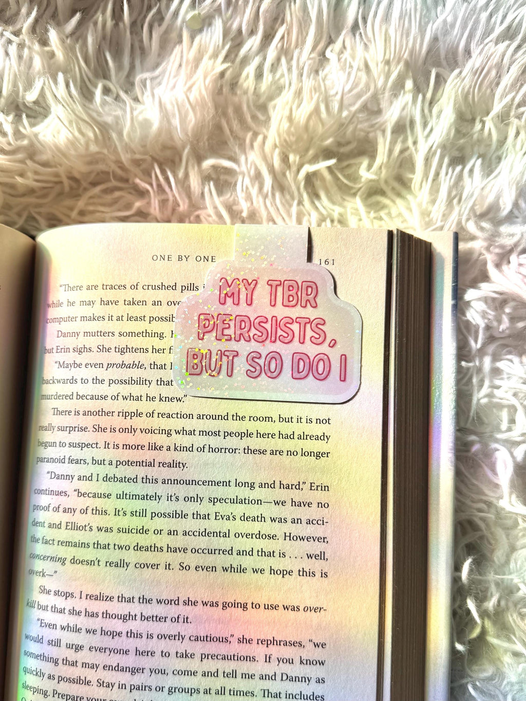 My TBR Persists Holographic Magnetic Bookmark, Bookish Gift