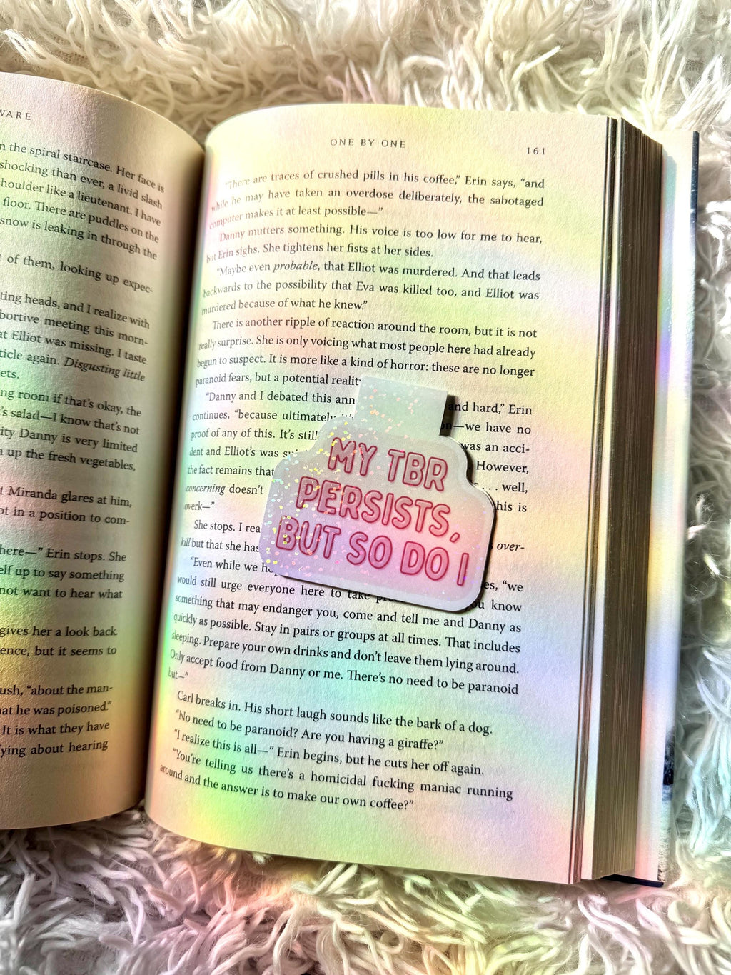My TBR Persists Holographic Magnetic Bookmark, Bookish Gift