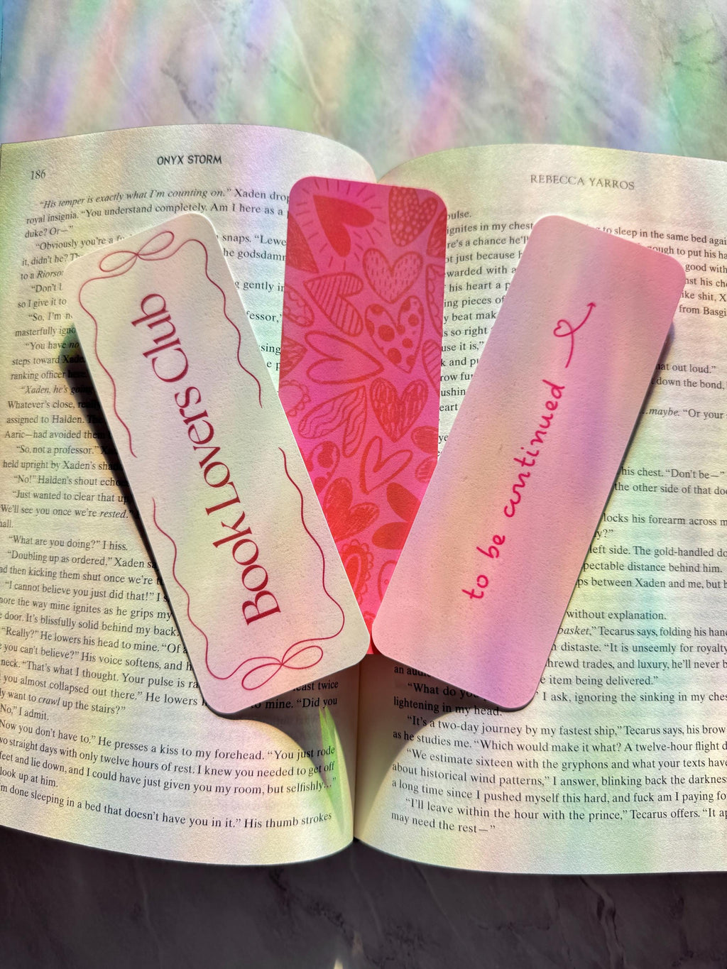 Pink Valentine’s Day Bookmarks