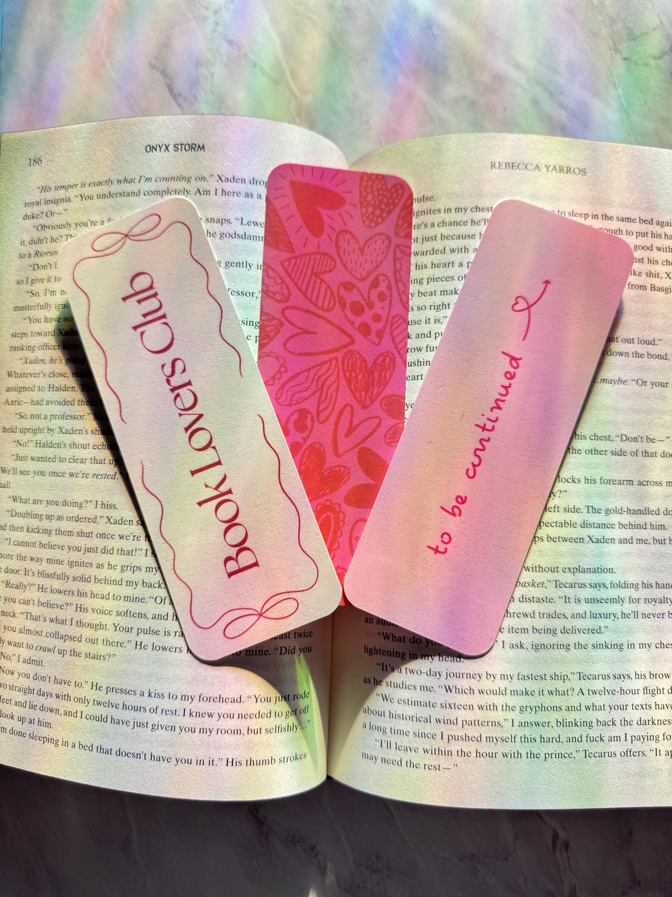 Pink Valentine’s Day Bookmarks