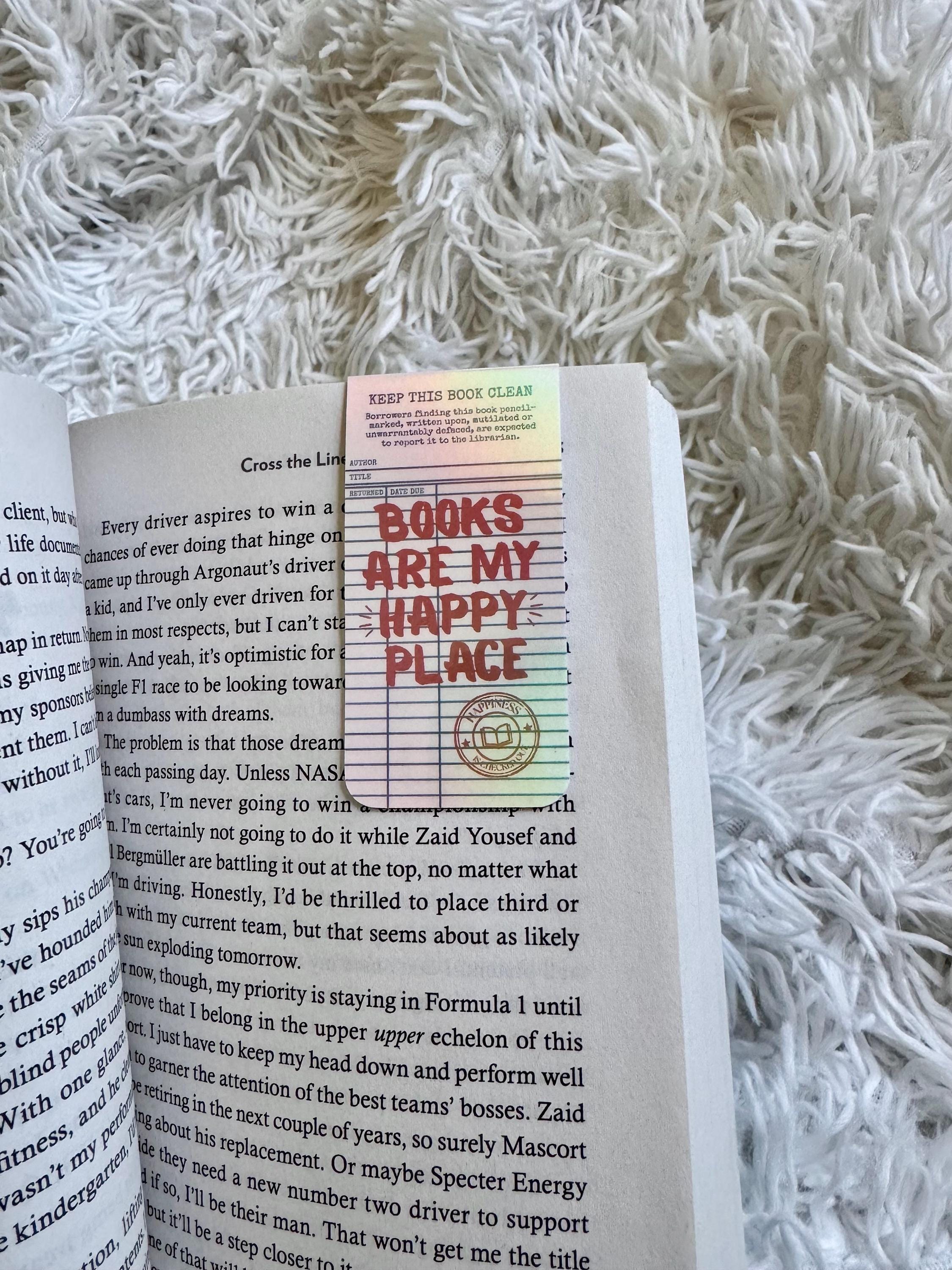 Books Are My Happy Place Magnetic Bookmark