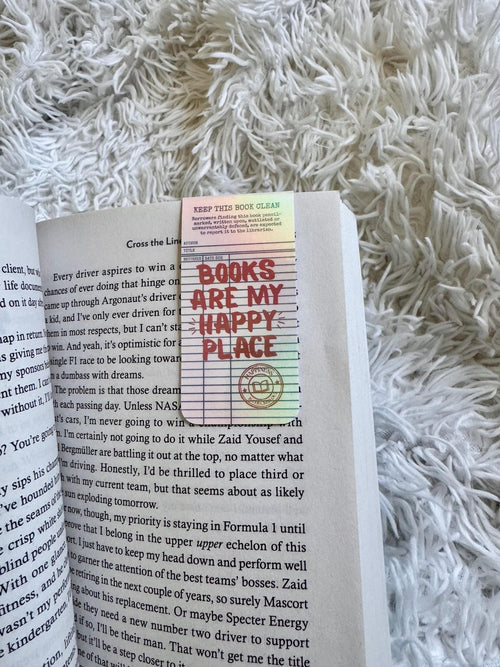 Books Are My Happy Place Magnetic Bookmark