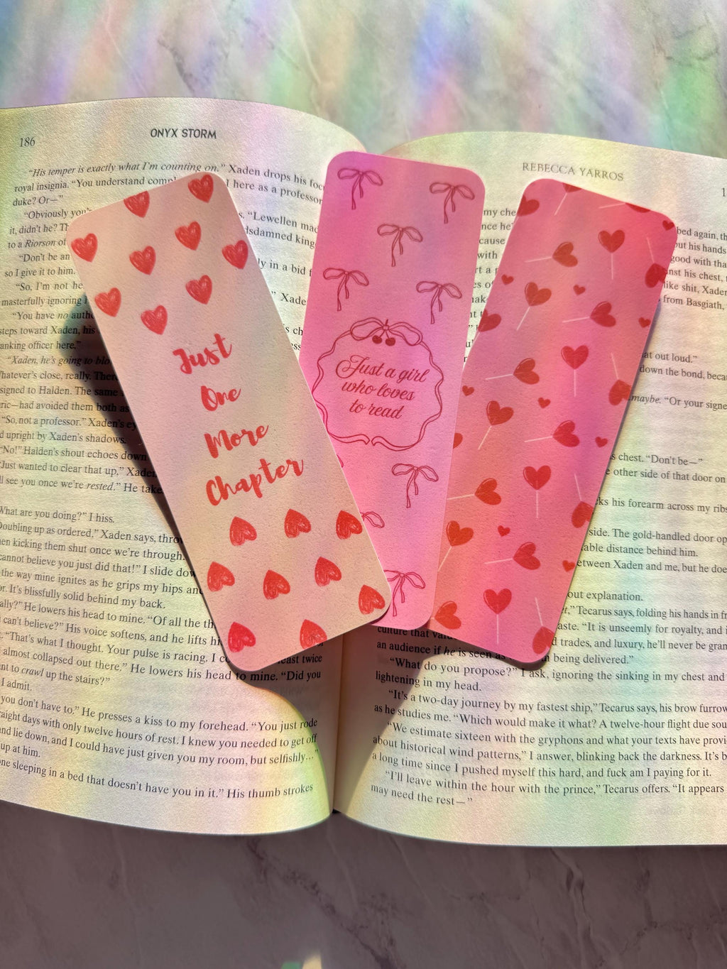 Pink Valentine’s Day Bookmarks