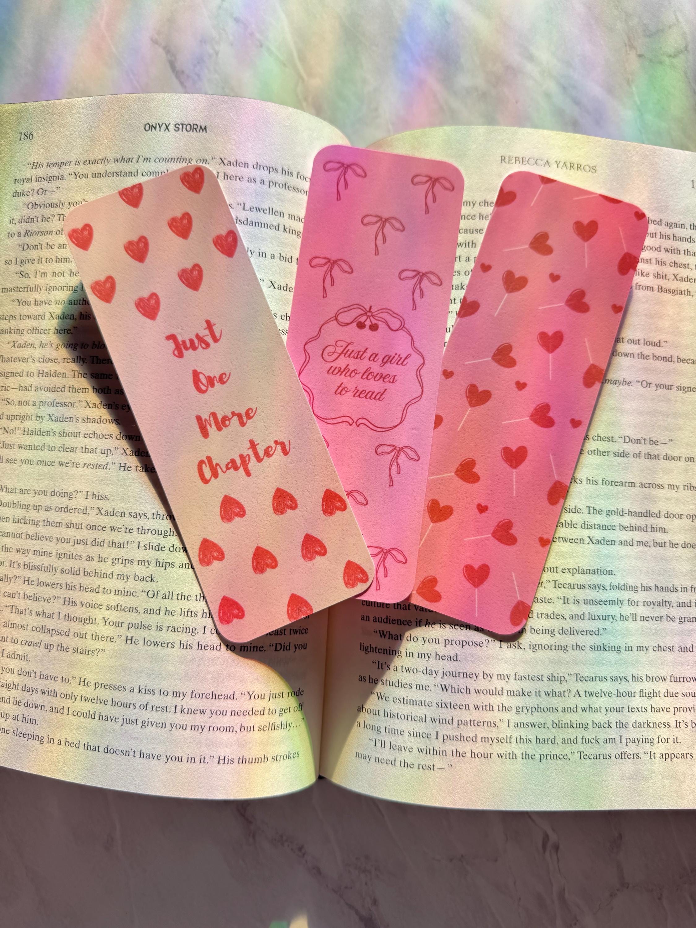 Pink Valentine’s Day Bookmarks