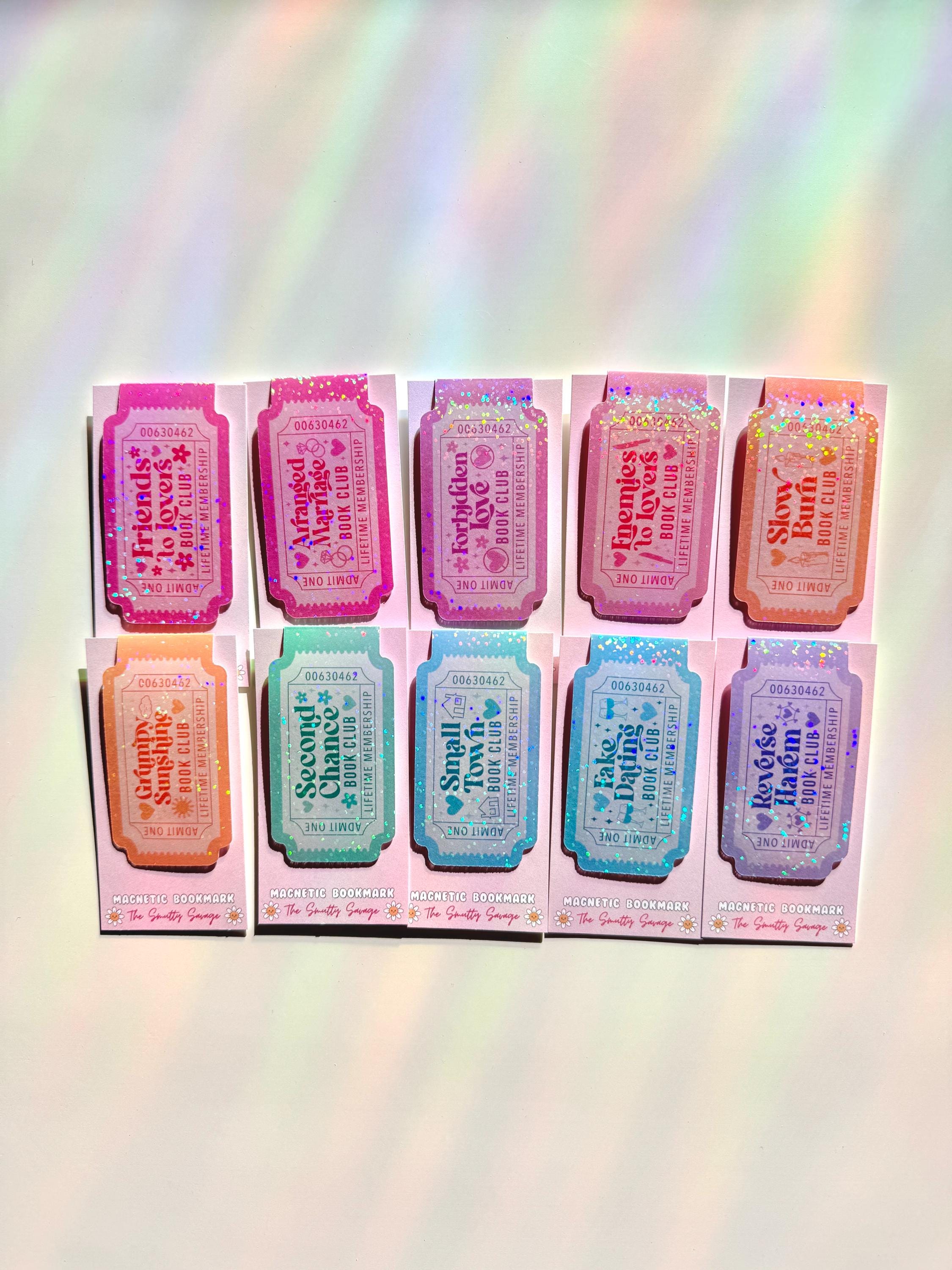 Romance Trope Magnetic Bookmarks