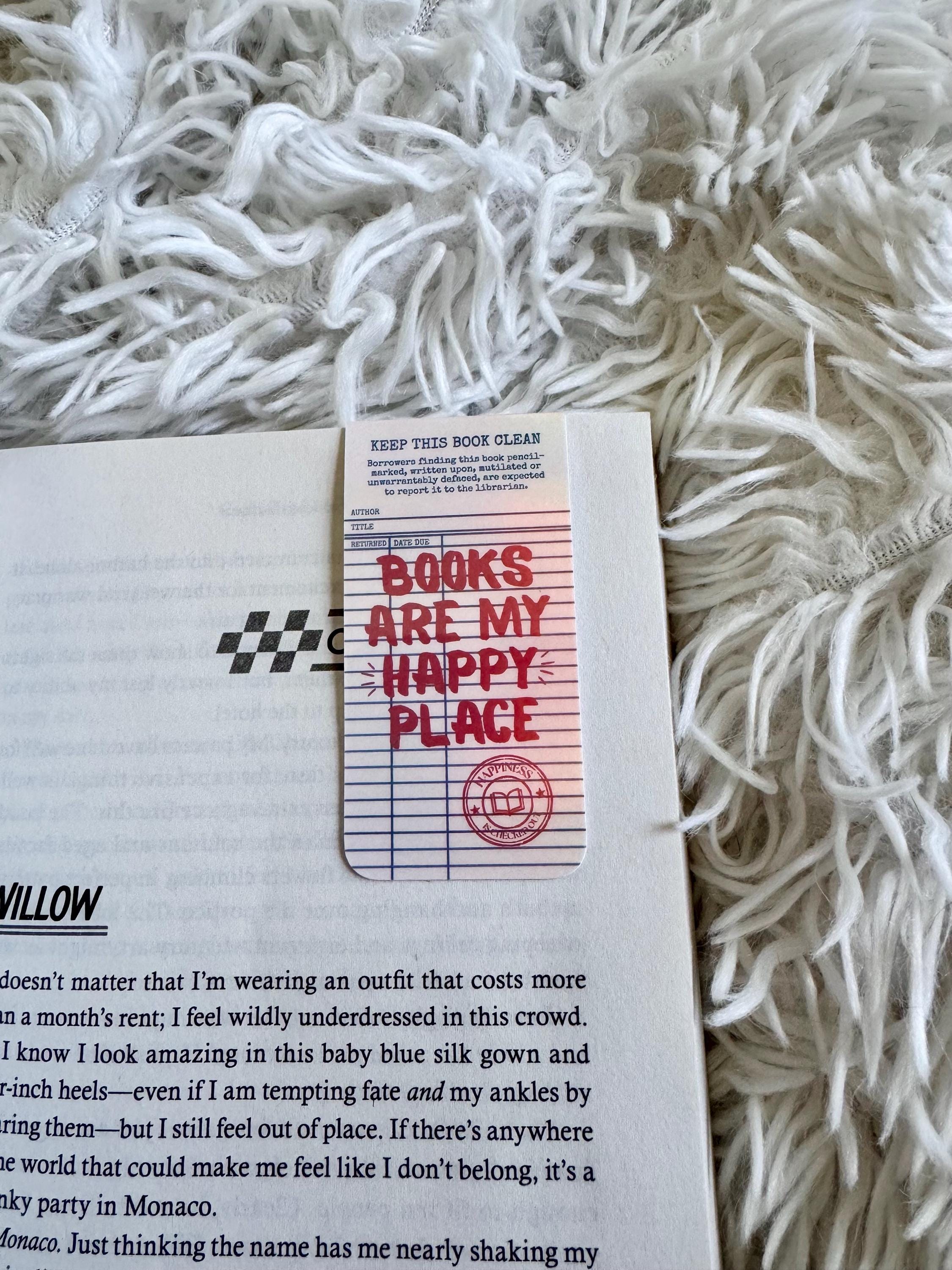 Books Are My Happy Place Magnetic Bookmark