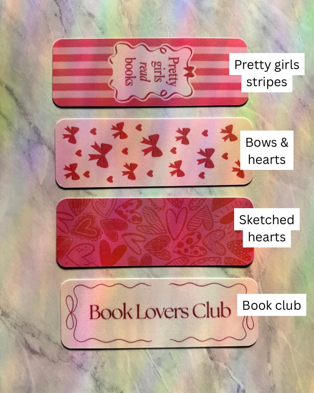 Pink Valentine’s Day Bookmarks